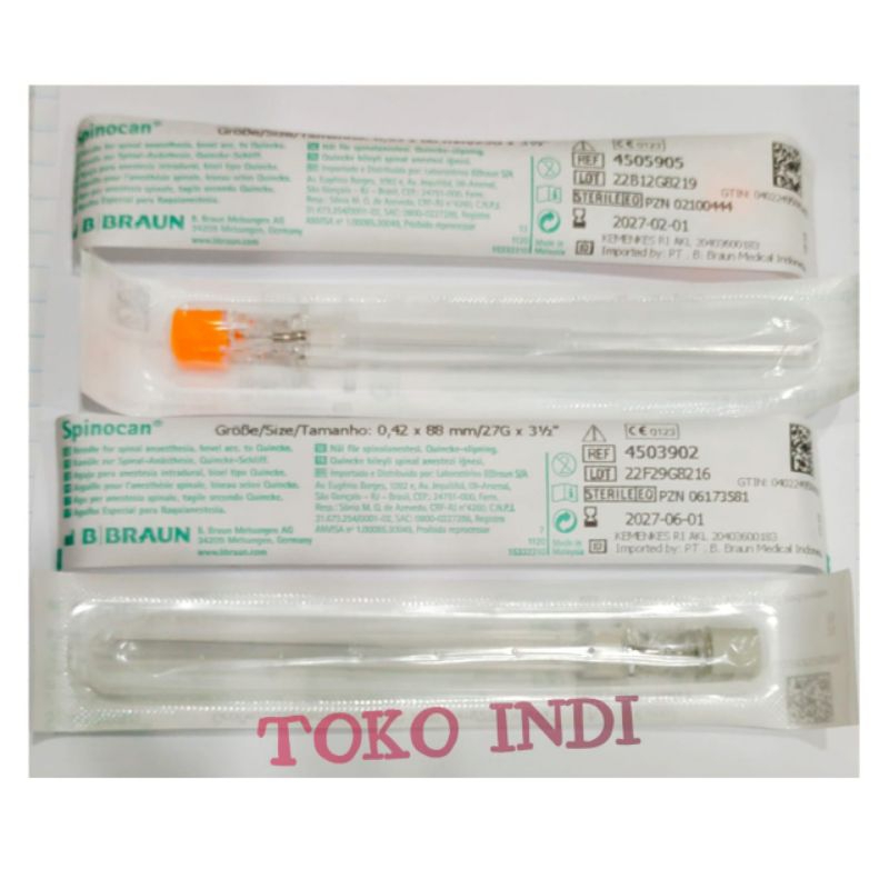 SPINOCAN B-BRAUN berbagai Ukuran/Spinal Needle/Spinocan