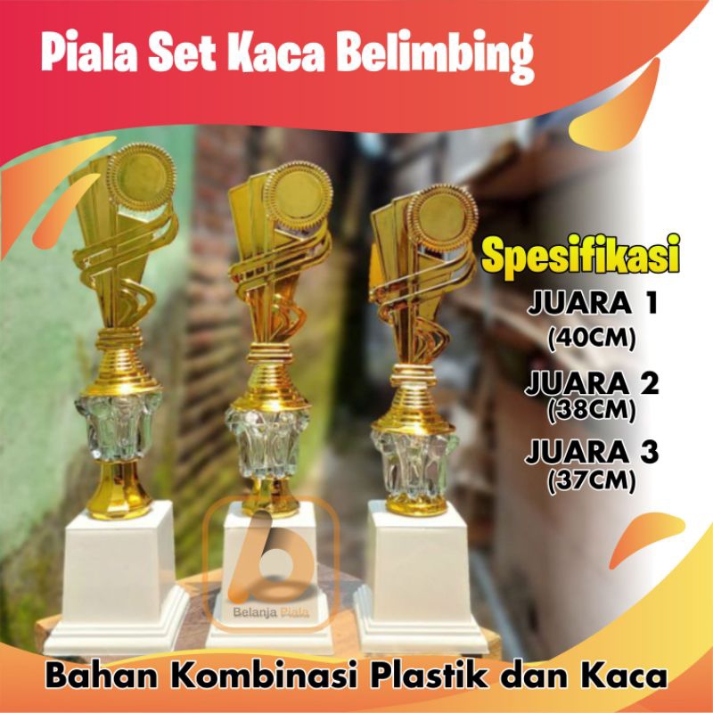 Piala Juara 123 Kombinasi Kaca (Katalog 3)