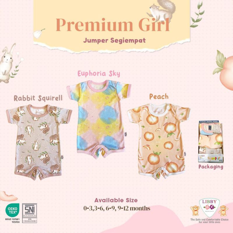 LIBBY Romper Segiempat 1 Pack (3Pcs)