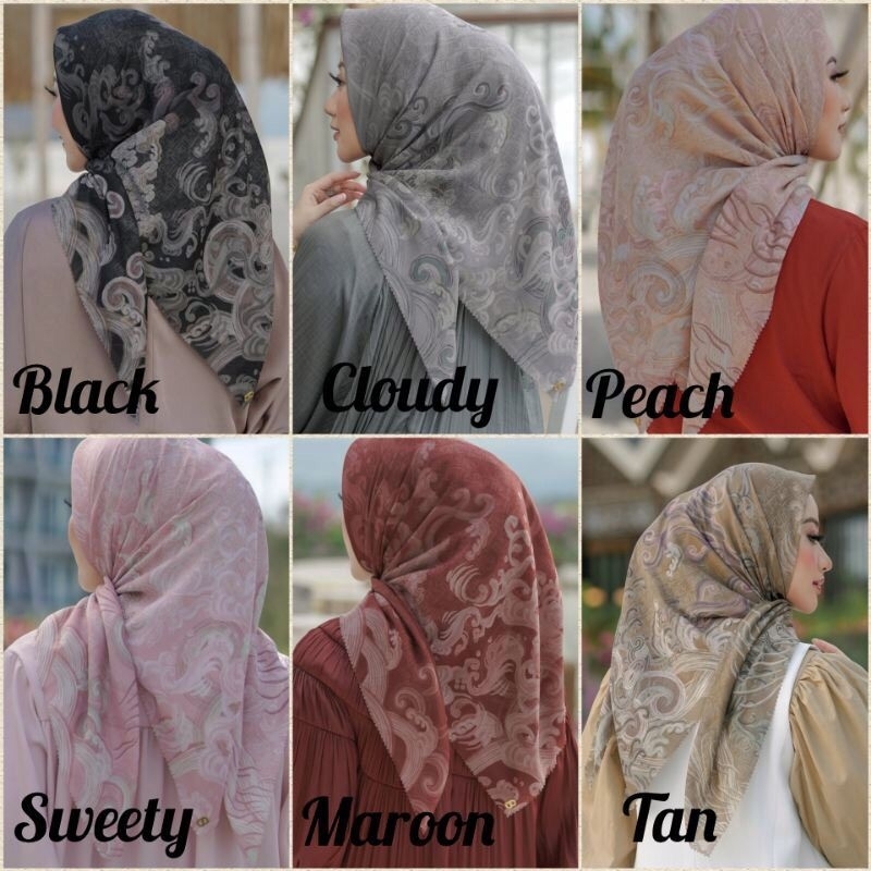 Preloved buttonscarves wave peach