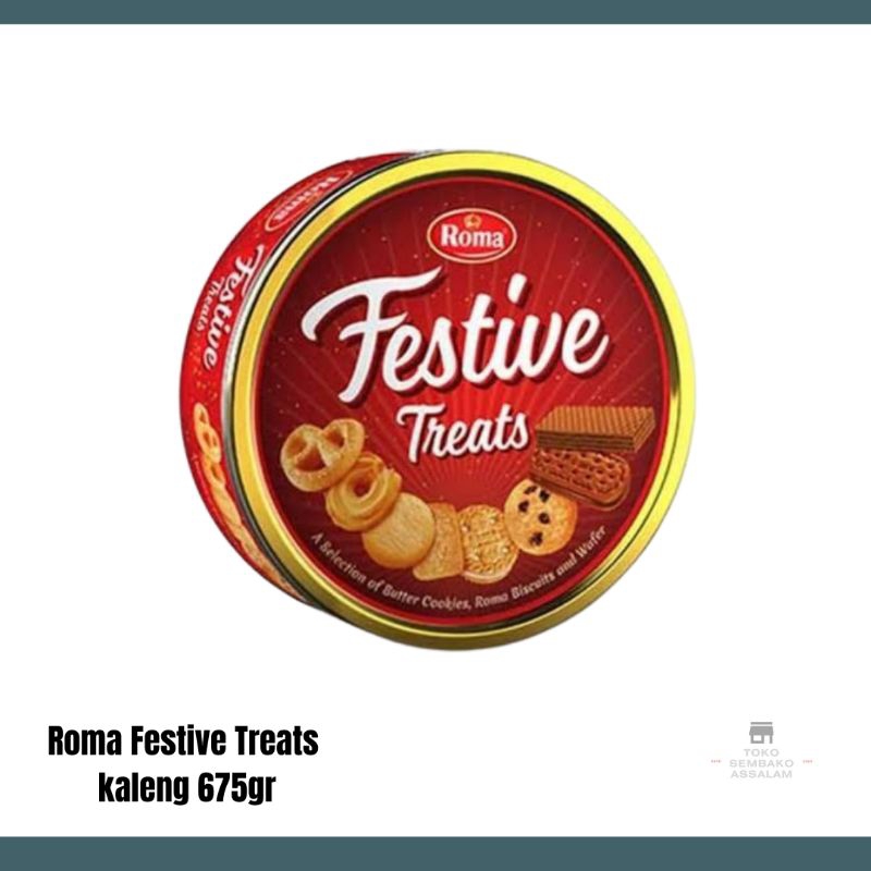 

Roma festive treats kaleng 675 gr / biskut festive roma