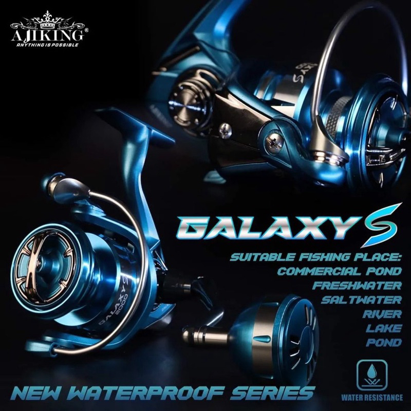 Ajiking galaxy S 2000 4000 6000 reel spinning