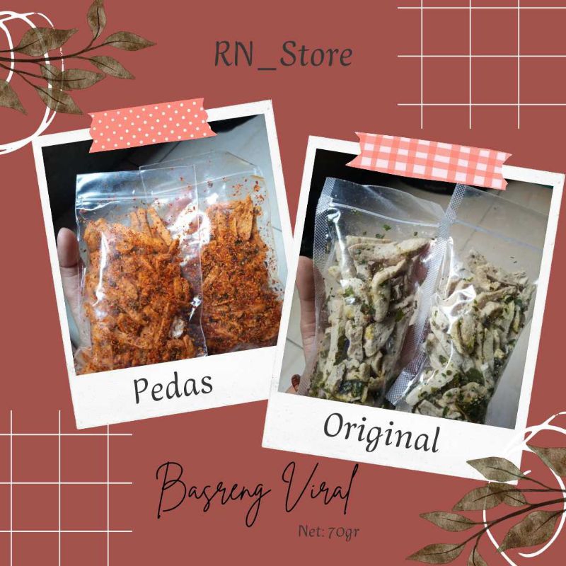 

70 gr basreng pedas dan original