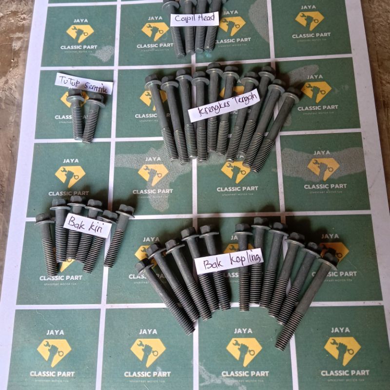 BAUT MESIN FULL CB100 CB125 GL 100 GL125 GL MAX PLATINA KT8 HIJAU PELANGI ORIGINAL