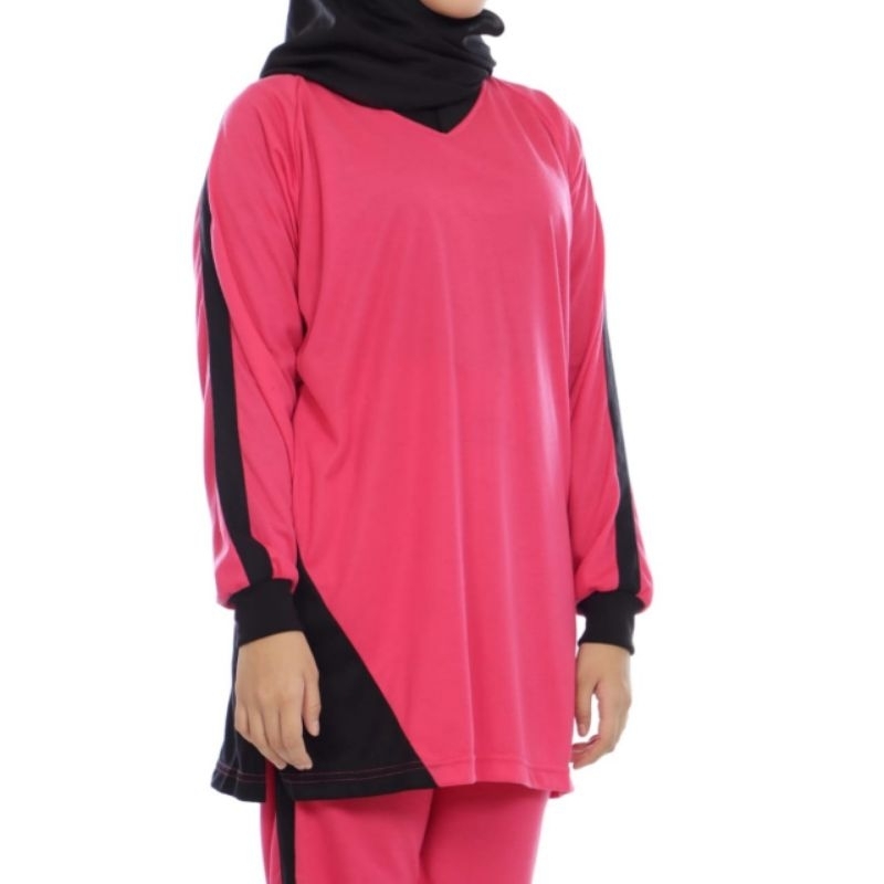 Baju Olahraga Senam Wanita Model Semi Tunik Terbaru PE02