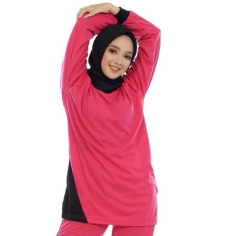 Baju Olahraga Senam Wanita Model Semi Tunik Terbaru PE02