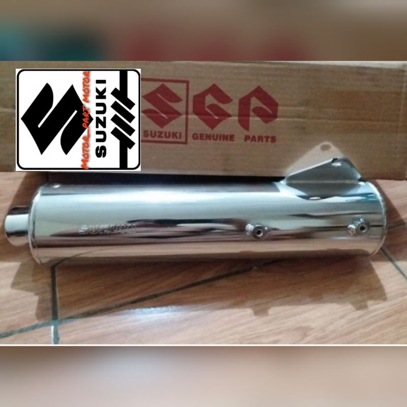 knalpot silincer Arashi Shogun 125 SP original Suzuki