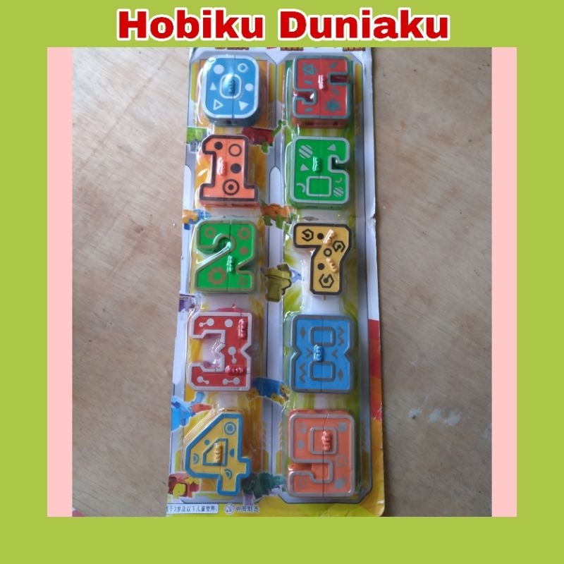Mainan Robot Dino Angka / Mainan Edukasi Robot Susun Angka