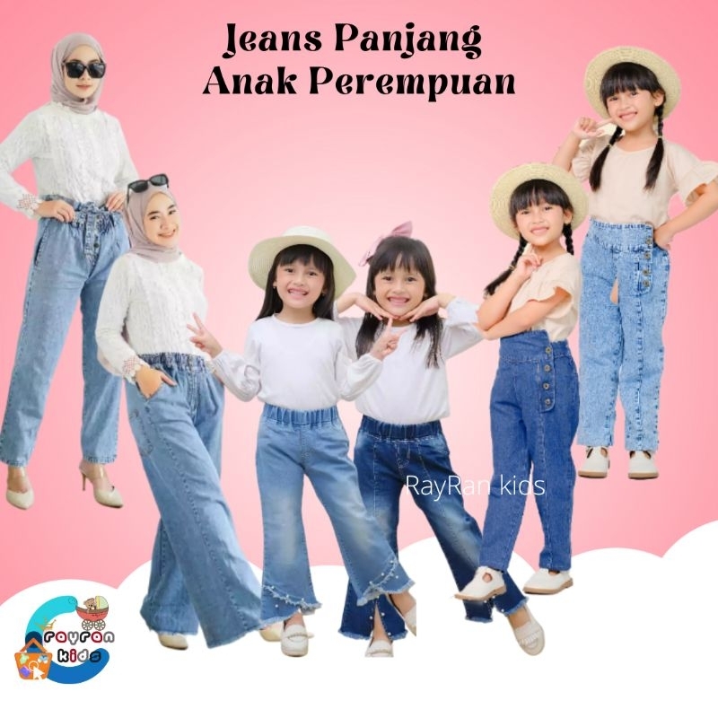 celana jeans panjang anak usia 2-14th/ celana panjang jeans remaja/ zoey pants runkids / celana trai