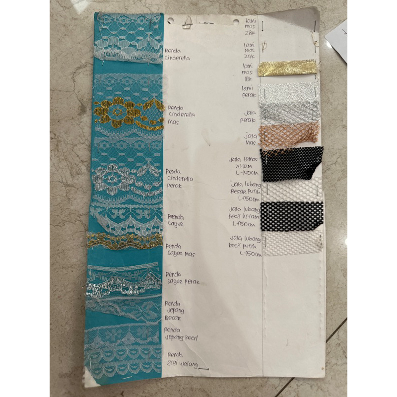 OBRAL KAIN BROKAT BOX 21, 24 / renda jepang / brokat taisho / brokat emas / brokat bunga / brokat ka