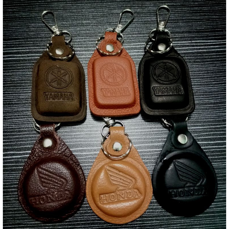 gantungan kunci motor kulit asli minimalis