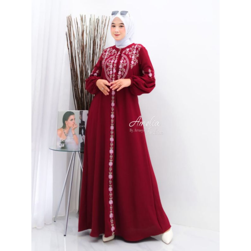 Dress Zahra by Amelia Fashion | Gamis Zahra by Amelia Fashion | Gamis Bordir Amelia Fashion