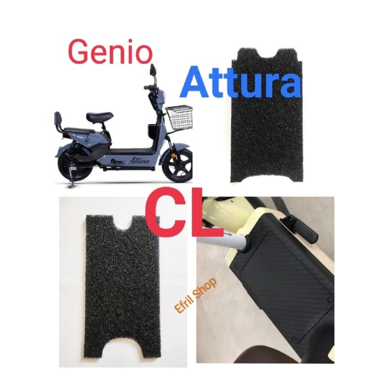 Karpet sepeda motor listrik Genio Attura dan Attura CL