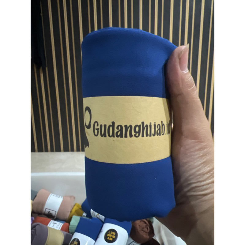 Pashmina Ceruty Babydoll Birel Pashmina Polos Biru Elektrik Premium || Pashmina Biru Bca Ceruty Baby