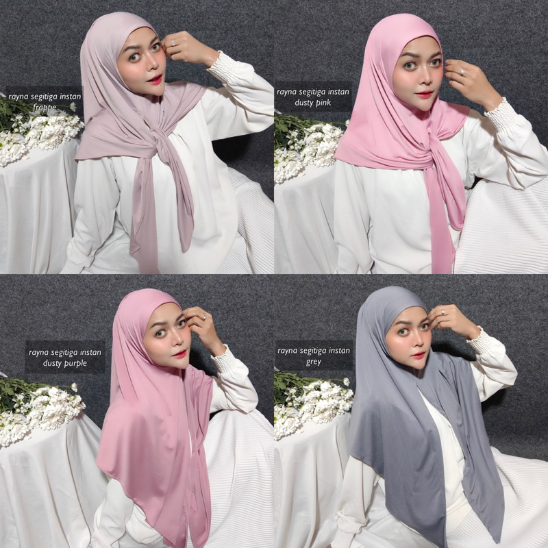 RAYNA SEGITIGA OVAL INSTAN JERSEY/ SEGIEMPAT INSTAN / HIJAB INSTAN