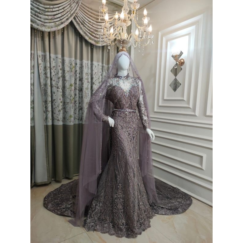 GAUN PENGANTIN  SLIM DRESS PAYET RONCE-RONCE BEREKOR//GAUN MODREN | GAUN PAYET BUNGA 3D | BAJU WEDDING MEWAH | BAJU PENGANTIN TERBARU