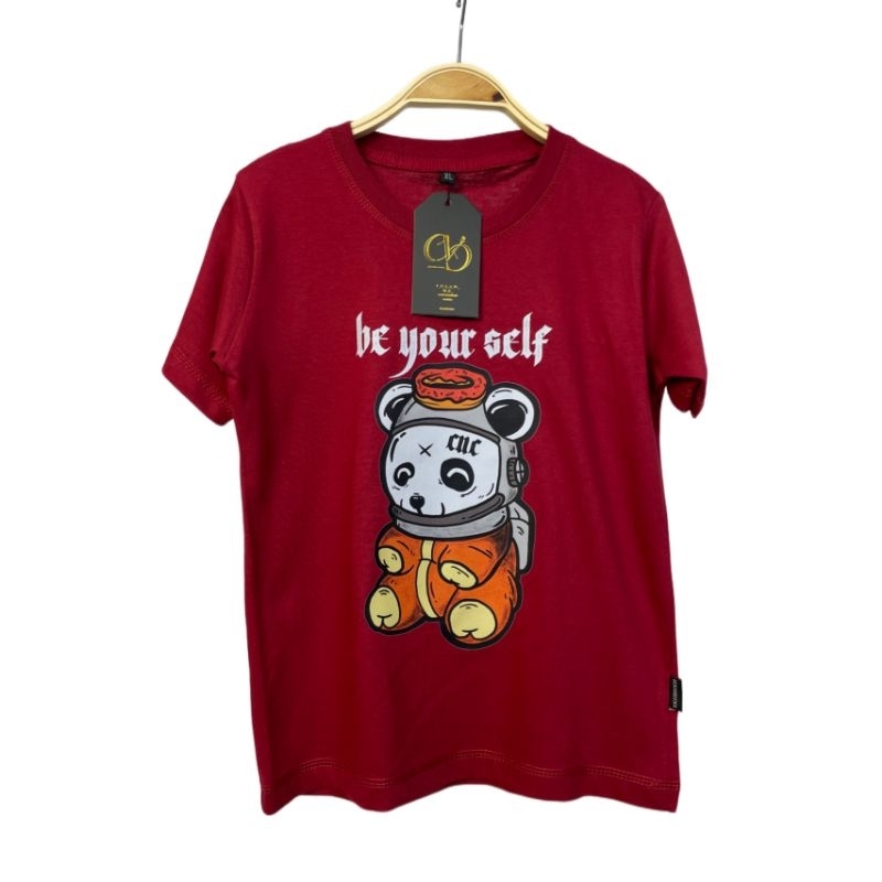 Rya.id / Kaos Anak Laki-laki Motif Terbaru Kaos Distro Anak Motif Bear Be Your Self Lagi Hits