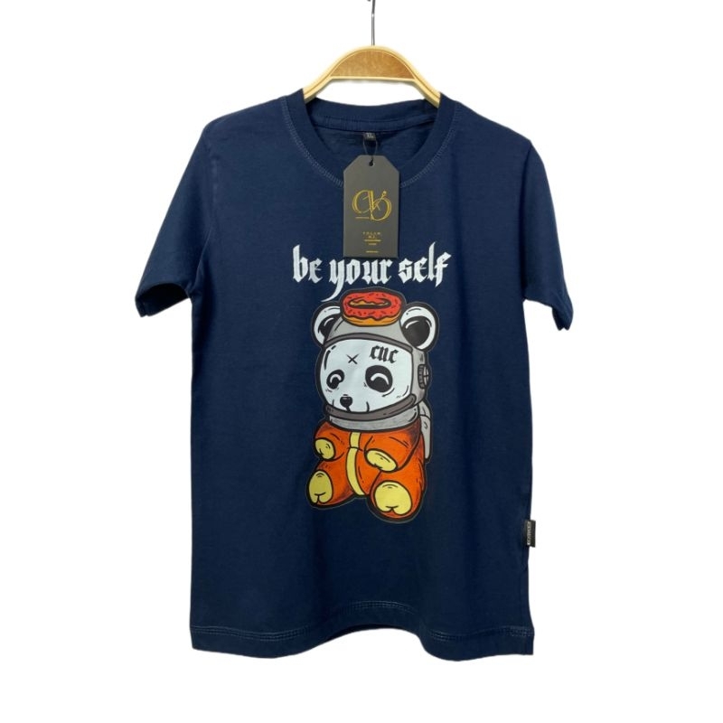 Rya.id / Kaos Anak Laki-laki Motif Terbaru Kaos Distro Anak Motif Bear Be Your Self Lagi Hits