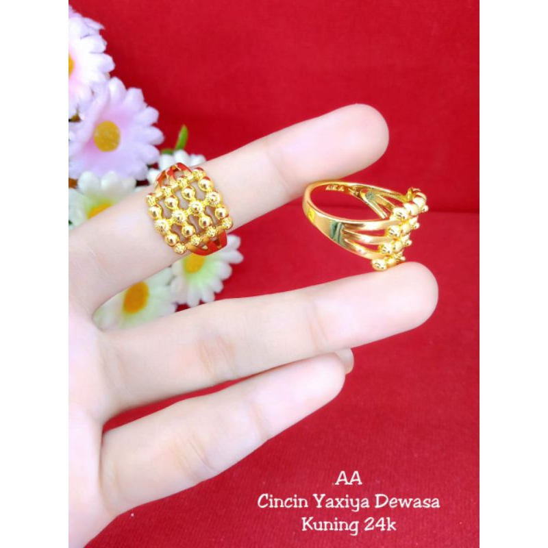 cincin anggur variasi lapis emas 24k