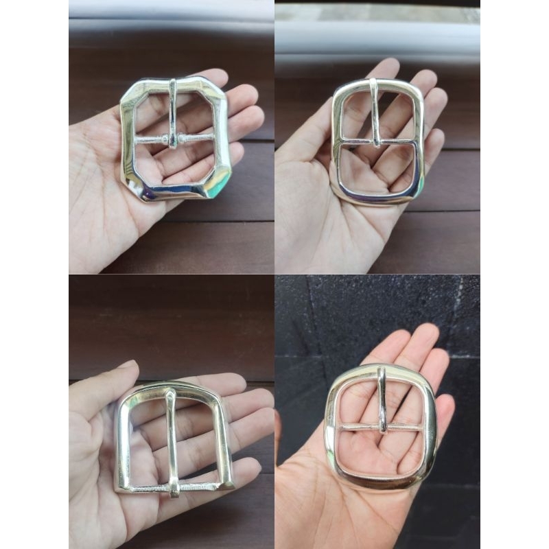 Kepala Gesper Kuningan Warna Silver