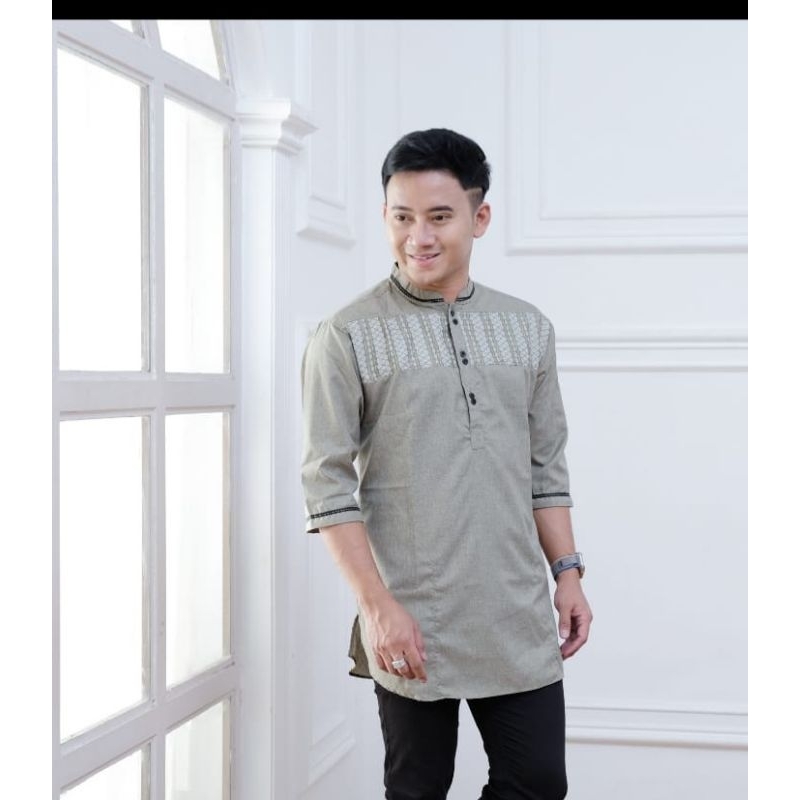 Koko Kurta Dewasa warna sage premium