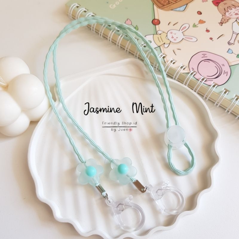 STRAP MASKER HIJAB  2 IN 1 JASMINE / KALUNG MASKER / TALI MASKER / LANYARD MASK STOPER 2IN1