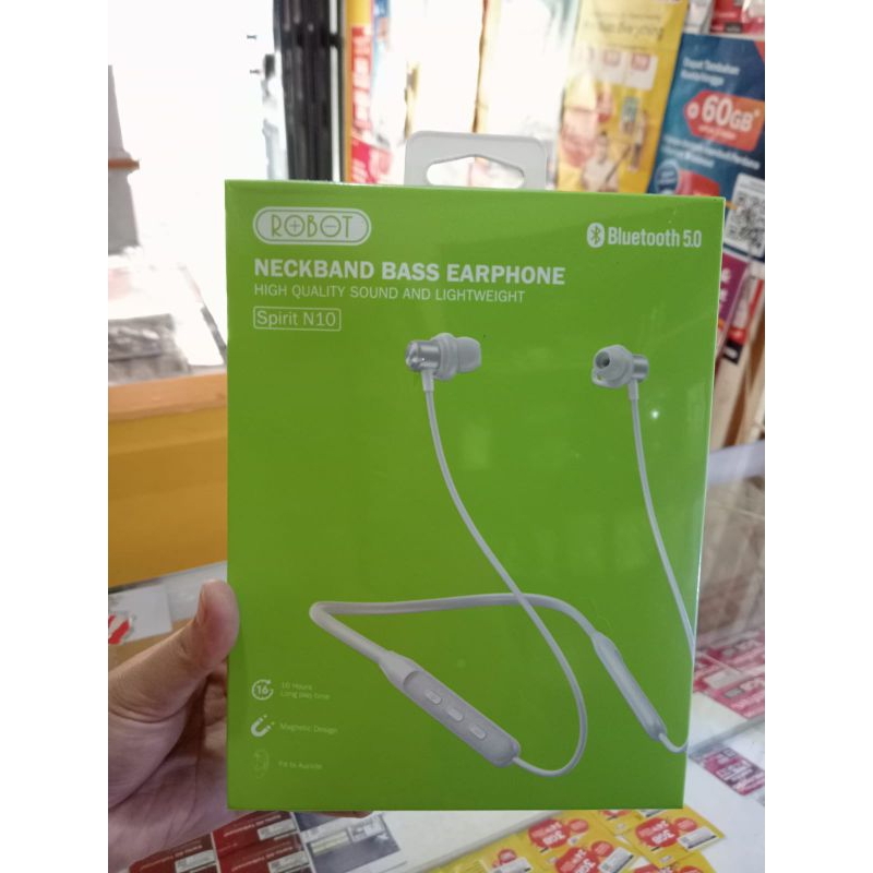 ROBOT N10 SPIRIT HEADSET BLUETOOTH WIRELESS NECKBAND EARPHONE EARBUDS