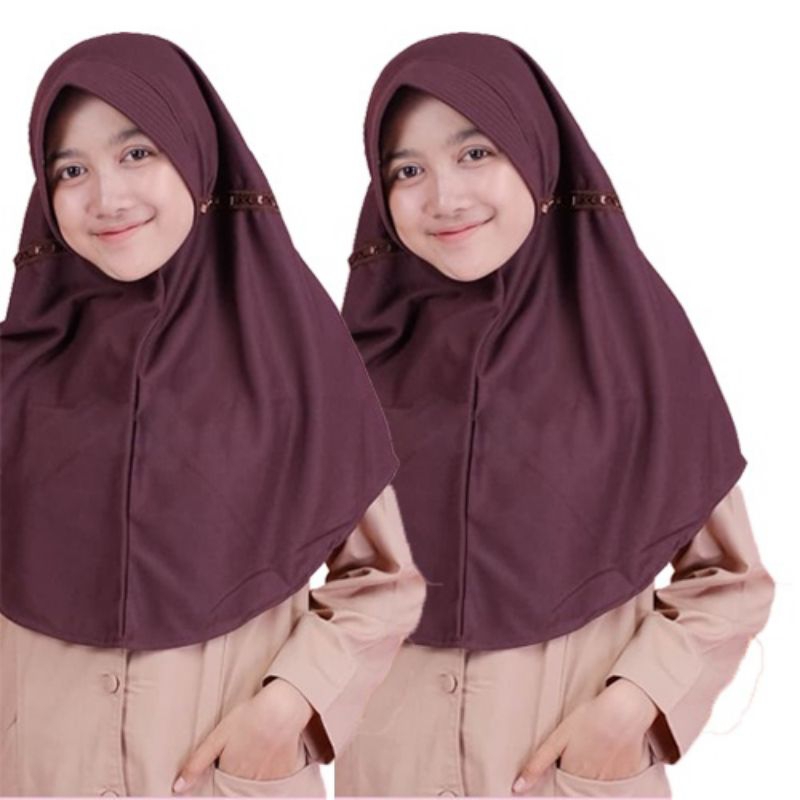 KERUDUNG SEKOLAH INSTAN / HIJAB INSTAN SERUT TK SD SMP SMA