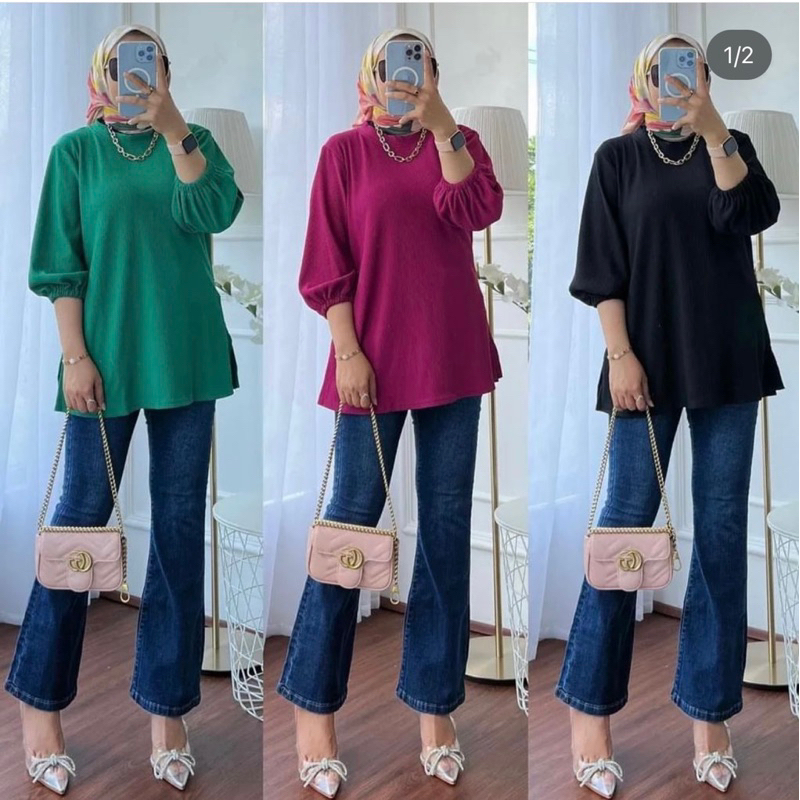 atasan wanita denolla hanover merk clarke blouse wanita