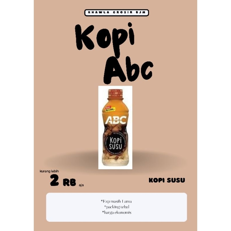 

ABC Kopi Susu 200 ml - Kopi Abc - Coffe