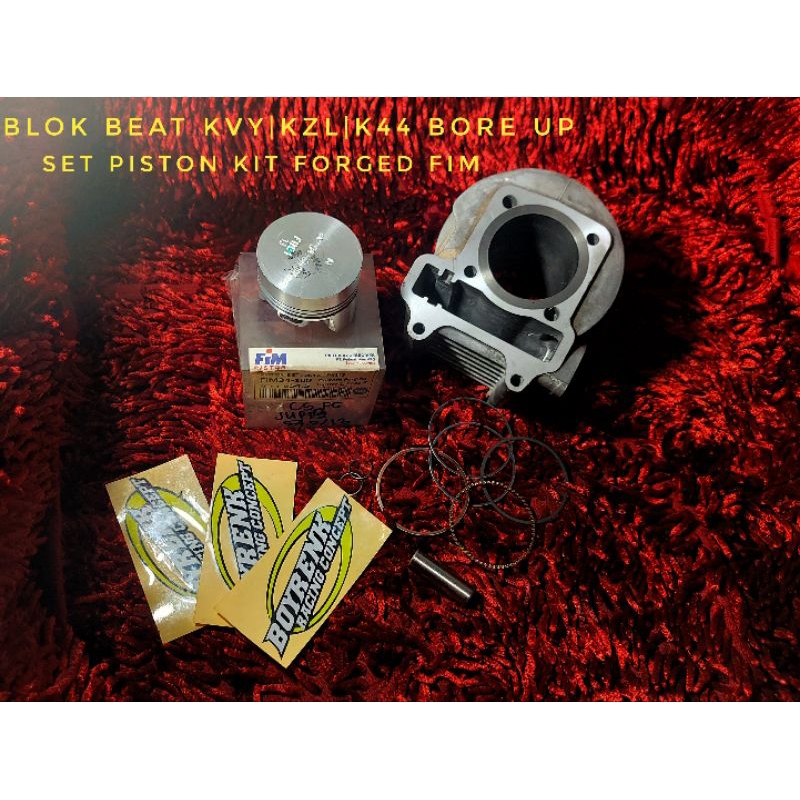 CYLINDER BLOK BEAT KVY |KZL|K44 BORE UP SET  PISTON KIT FIM34 FORGING - BOYRENK RACING CONCEPT