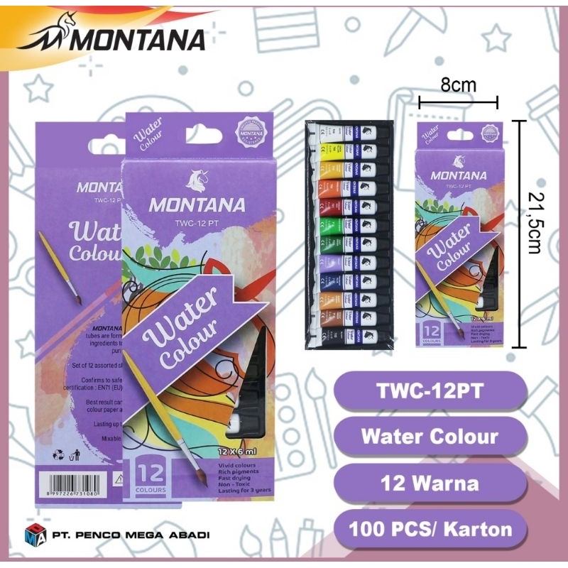

Water Colour cat air Montana cat air murah Cat air 12warna