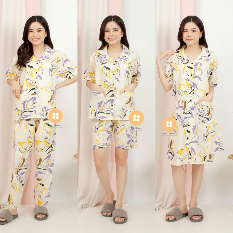 baju tidur piyama motif LALINA