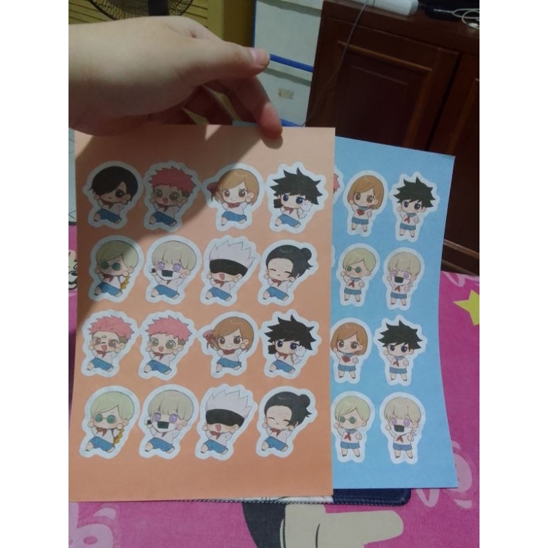Jujutsu kaisen sticker set fanmerch itadori fushiguro sukuna gojo geto