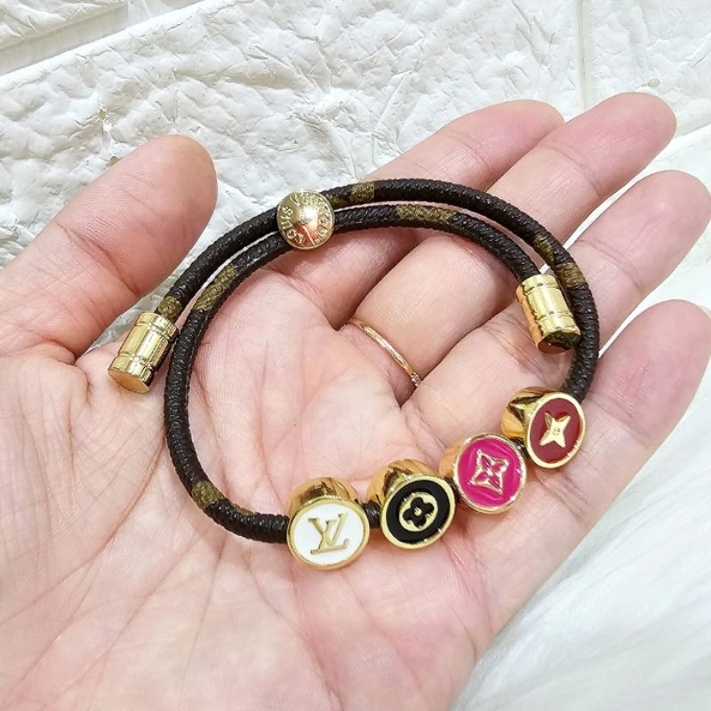 Restok Gelang kulit Gelang elv coklat Model Serut anti karat Premium Quality Tidak karatan bahan oke banget Gl77