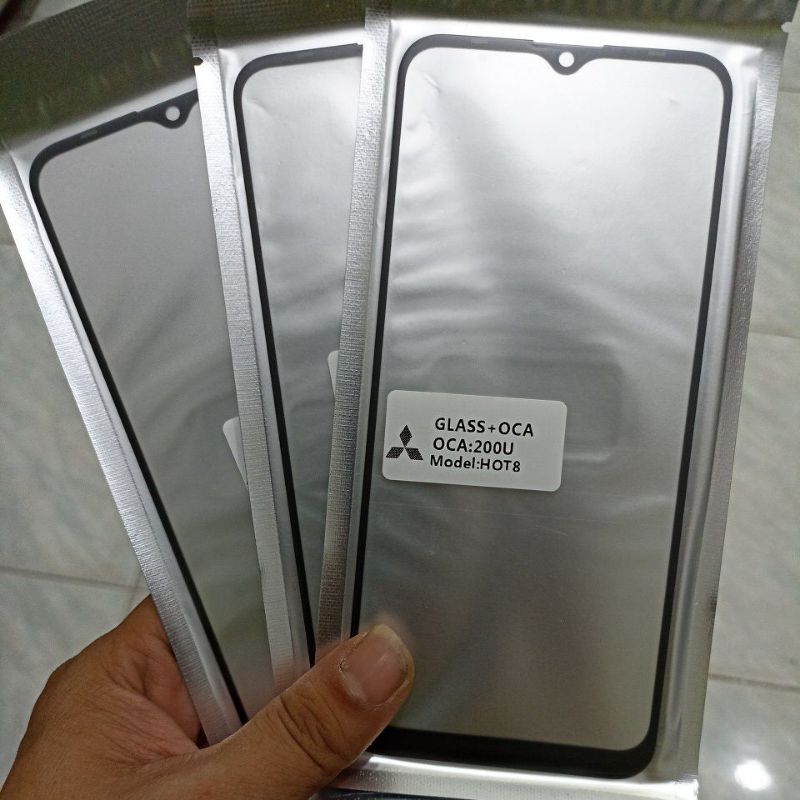 Glass kaca touchscreen Infinix Hot 8 X650 +Lem OCA Kaca touchscreen Infinix Hot 8 X650