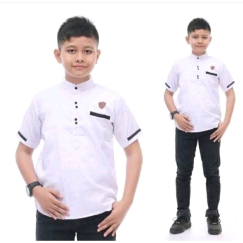 BAJU KOKO PRIA COPEL AYAH DAN ANAK Koko syubbanul muslimin koko azzahir koko baju M L XL XXL katun  koko lebaran halus grosir