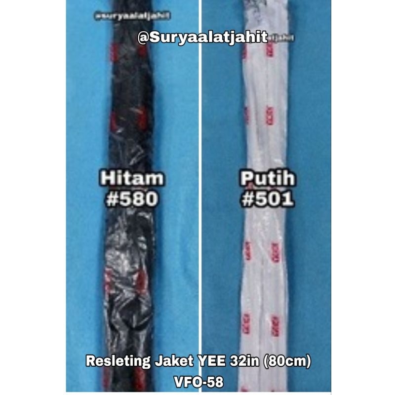 Resleting Jaket YEE 32in/80cm VFO58 tdk bulak balik kunci rp.51.500/1lsn