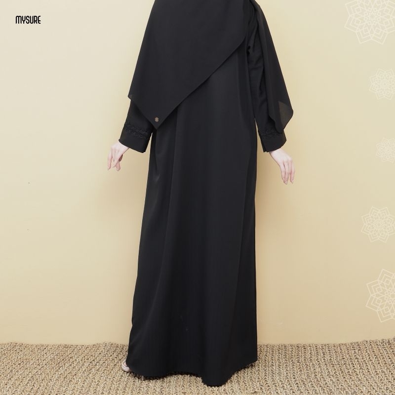 GAMIS ABAYA HITAM PUTIH HADYA  MYSURE