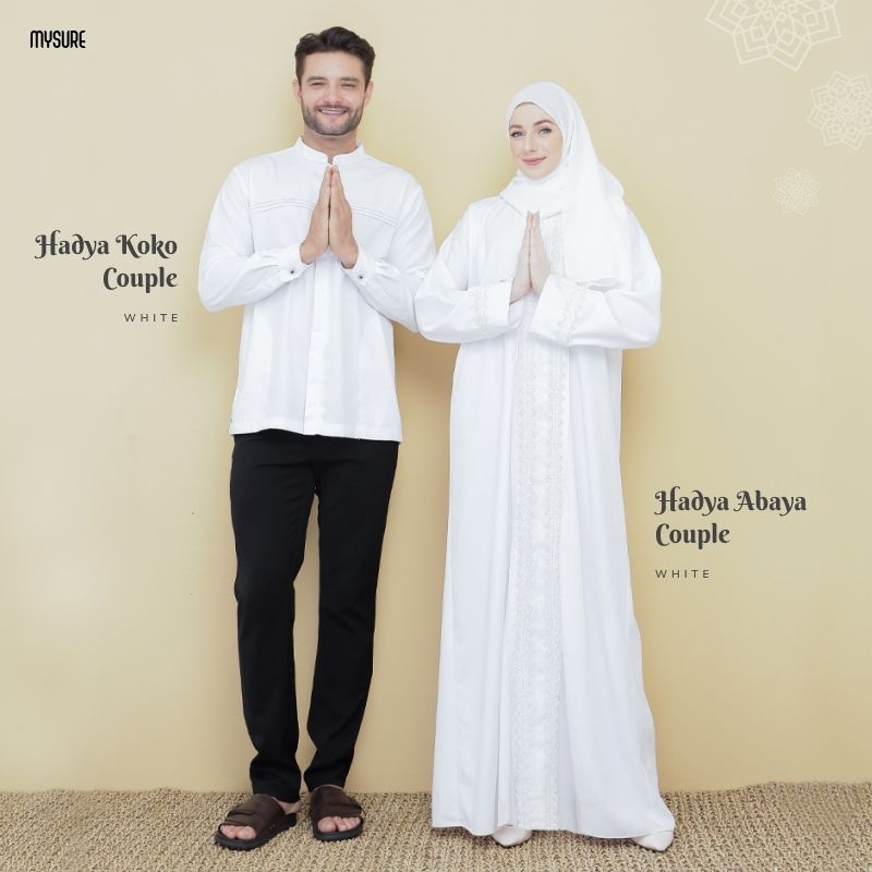 GAMIS ABAYA HITAM PUTIH HADYA  MYSURE