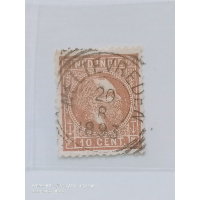 pranko abad 19, 10 cent nederland indie , stample 1893, baca deskripsi,