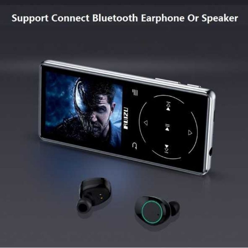 RUIZU MP3 Player Bluetooth 4.1 DAP FLAC JPG E-Book Radio FM 2.4 Inch - D16