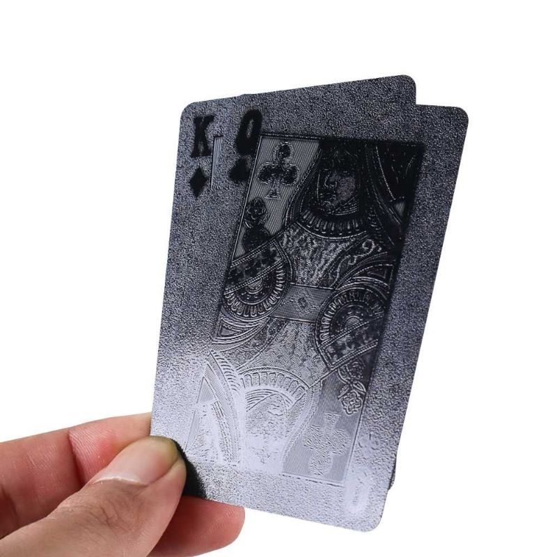 Kartu Remi Poker Bahan Lapisan Foil - TH73A Black Dollar Card