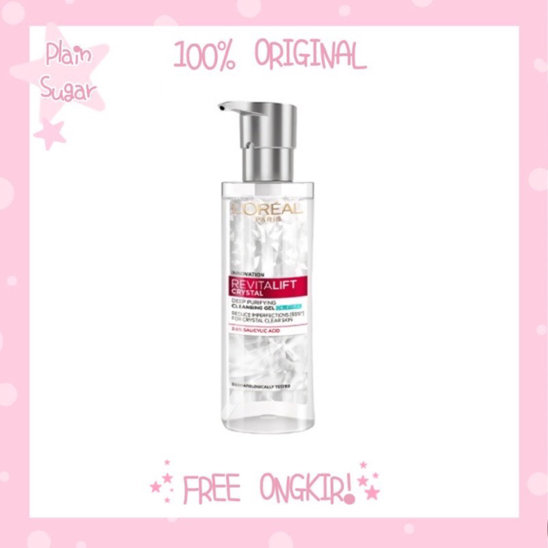 (NEW) LOreal Paris Revitalift Crystal Deep Purifying Cleansing Gel Oil Free 120 ml