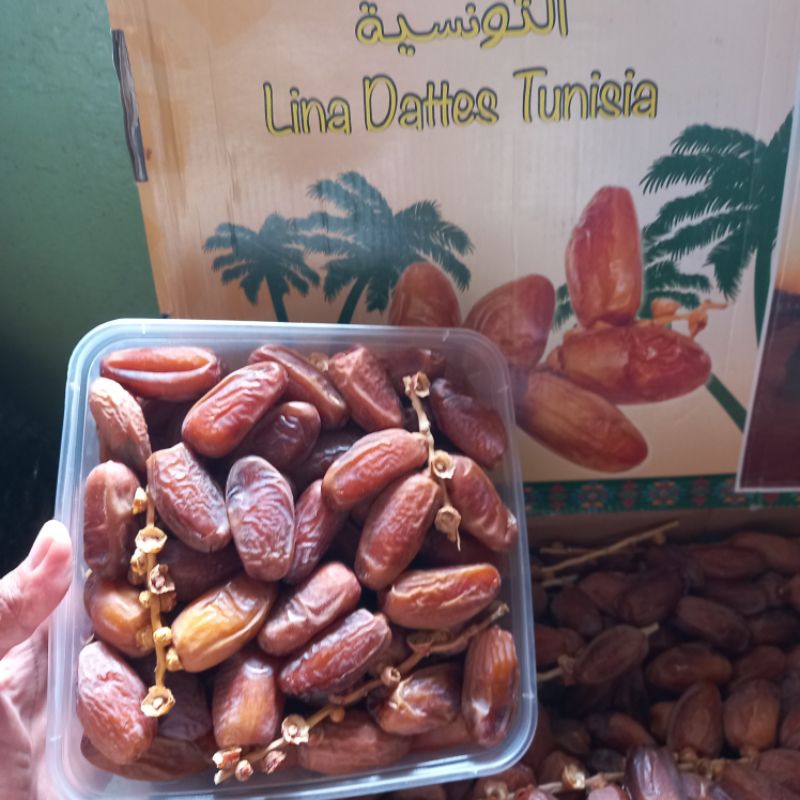 

[Free Bublewrap & dus] Kurma Tunisia Tangkai 1kg (kemasan Thinwall)