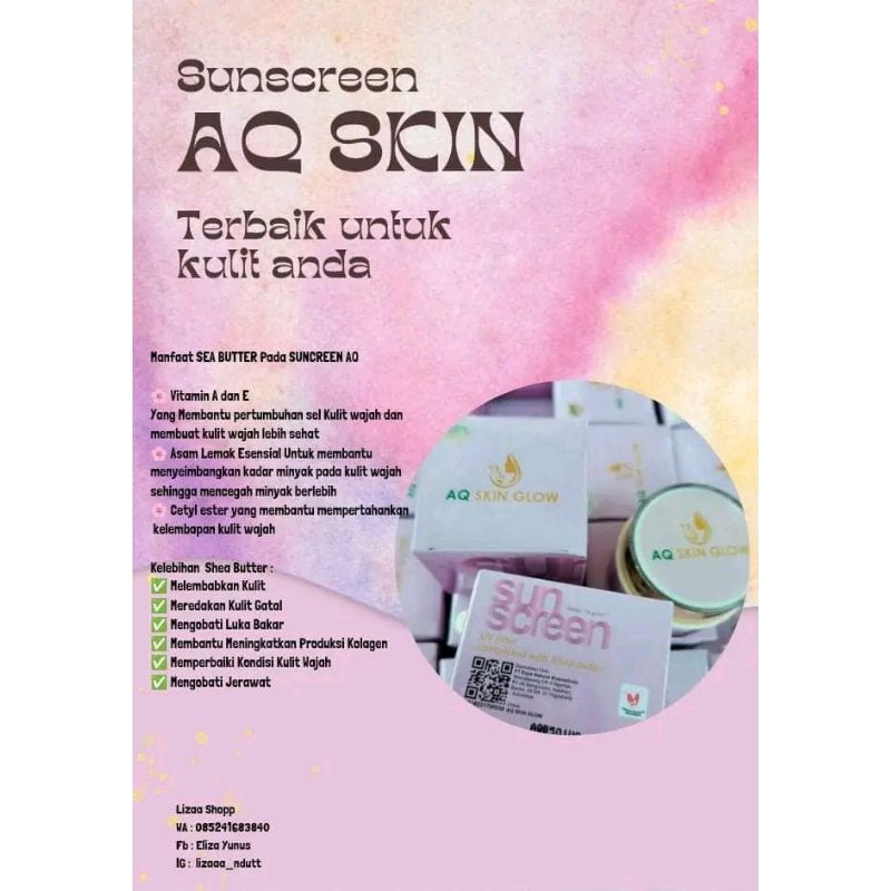 suncreen AQ skin glow