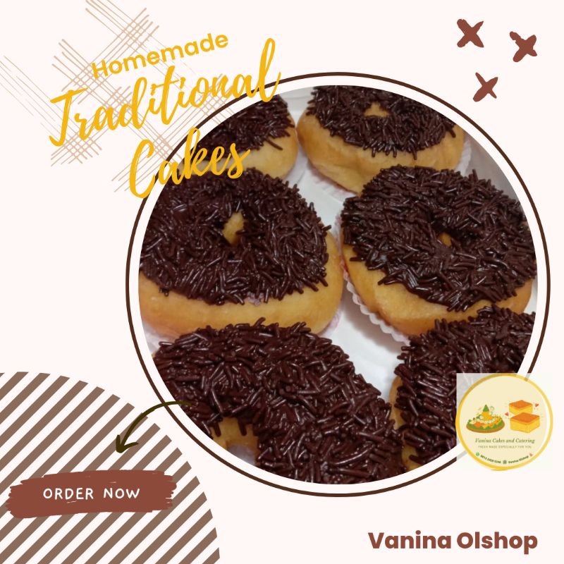 

Donat Kentang Topping Coklat Meses isi 5