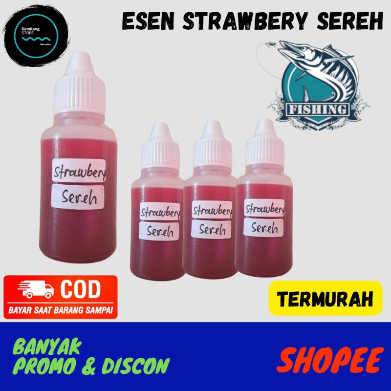 (Terbaru) Esen stroubery sereh / esen ikan mas / esen oplosan