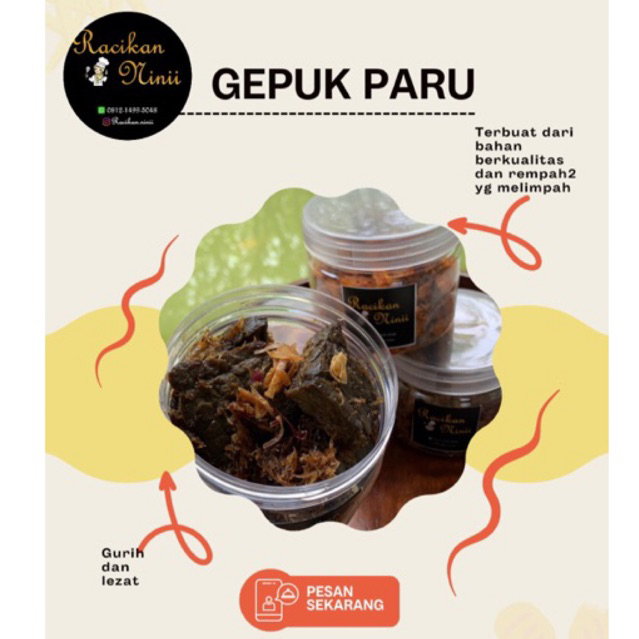 

Gepuk paru Racikaninii