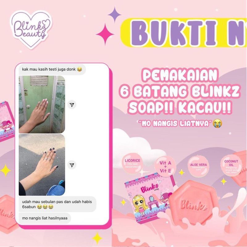 BLINKZ SOAP ORIGINAL BPOM / SABUN PEMUTIH WAJAH &amp; BADAN